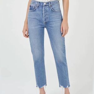 AGOLDE Riley High-Rise Straight Crop Jeans